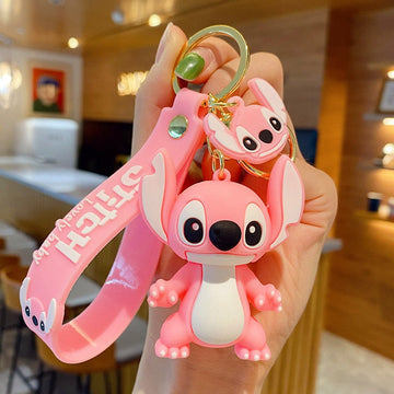 Lilo & Stitch 'Pink | Stitch' Keyring Silicone Keychain