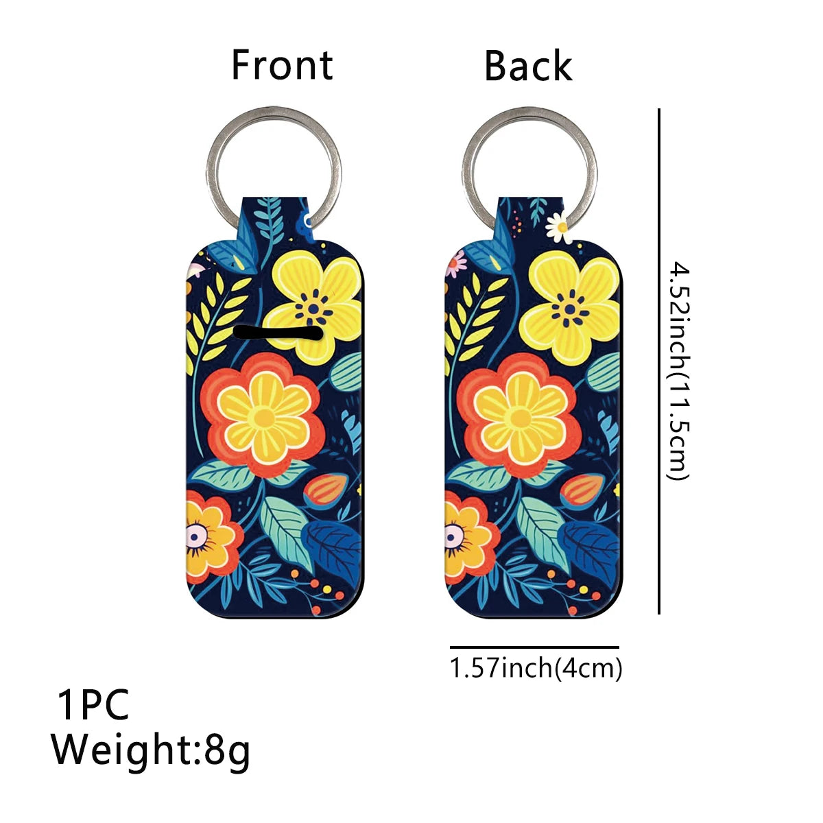 Art of Nature Flourishing Yellow Lipstick Holder Keychain