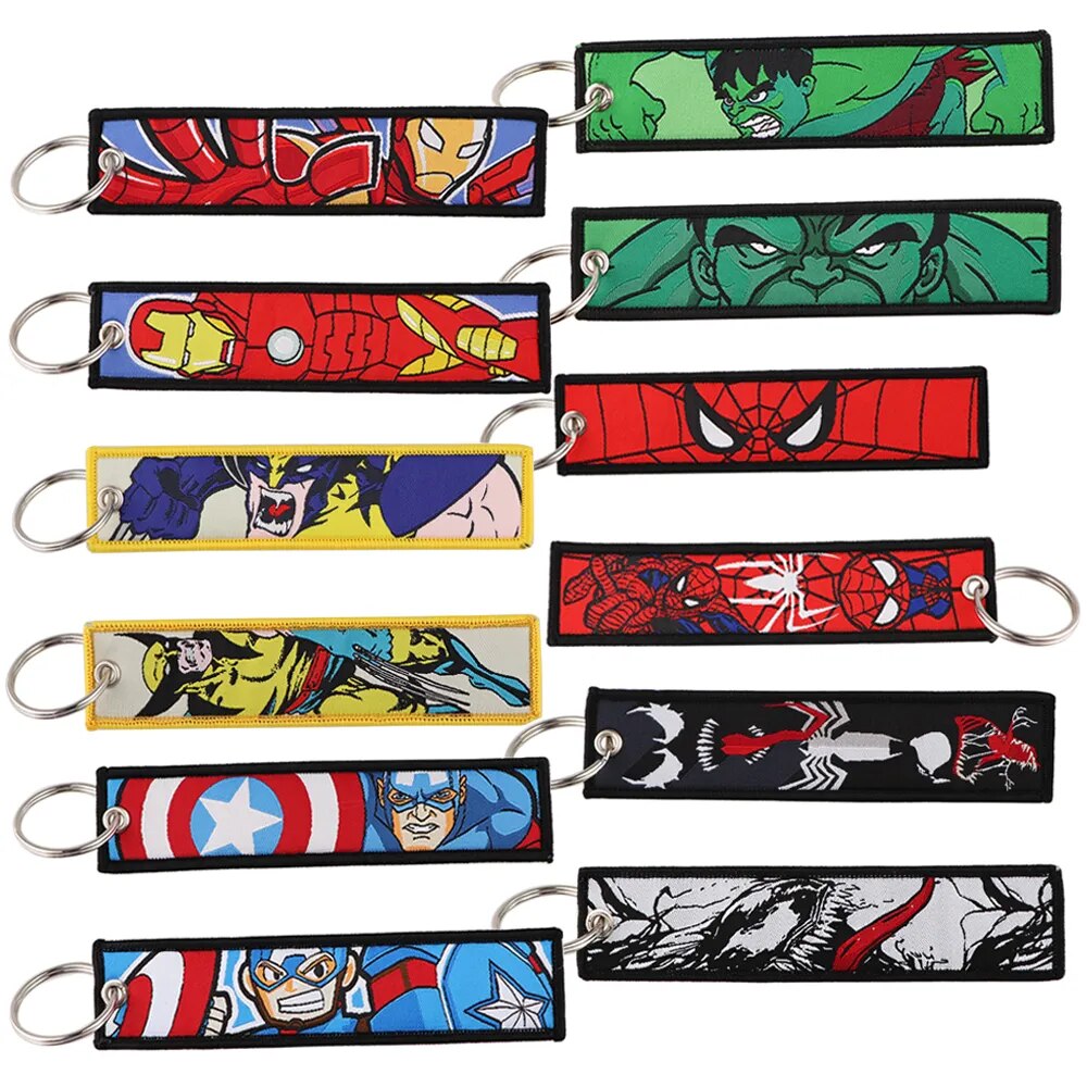 Spider-Man Embroidered Keychain