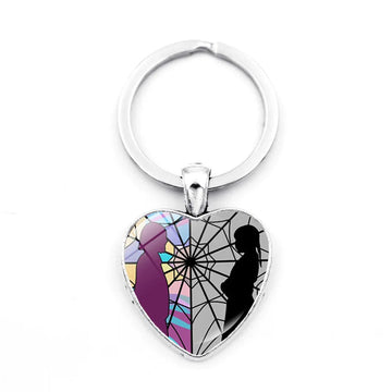 Addams Family 'Wednesday and Enid Shadow I' Keyring Metal Keychain