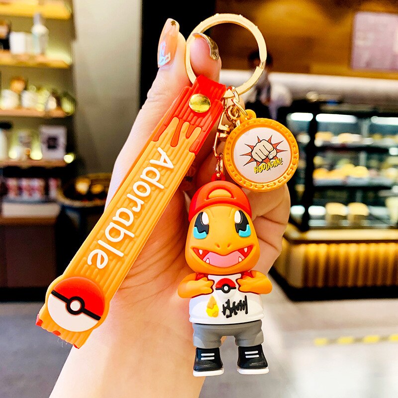 Pokemon  'Charmander Wearing Cap' Keyring PVC Keychain