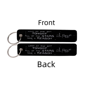 Look At the Sky Tonight All of the Stars Have A Reason Embroidered Keyring Keychain