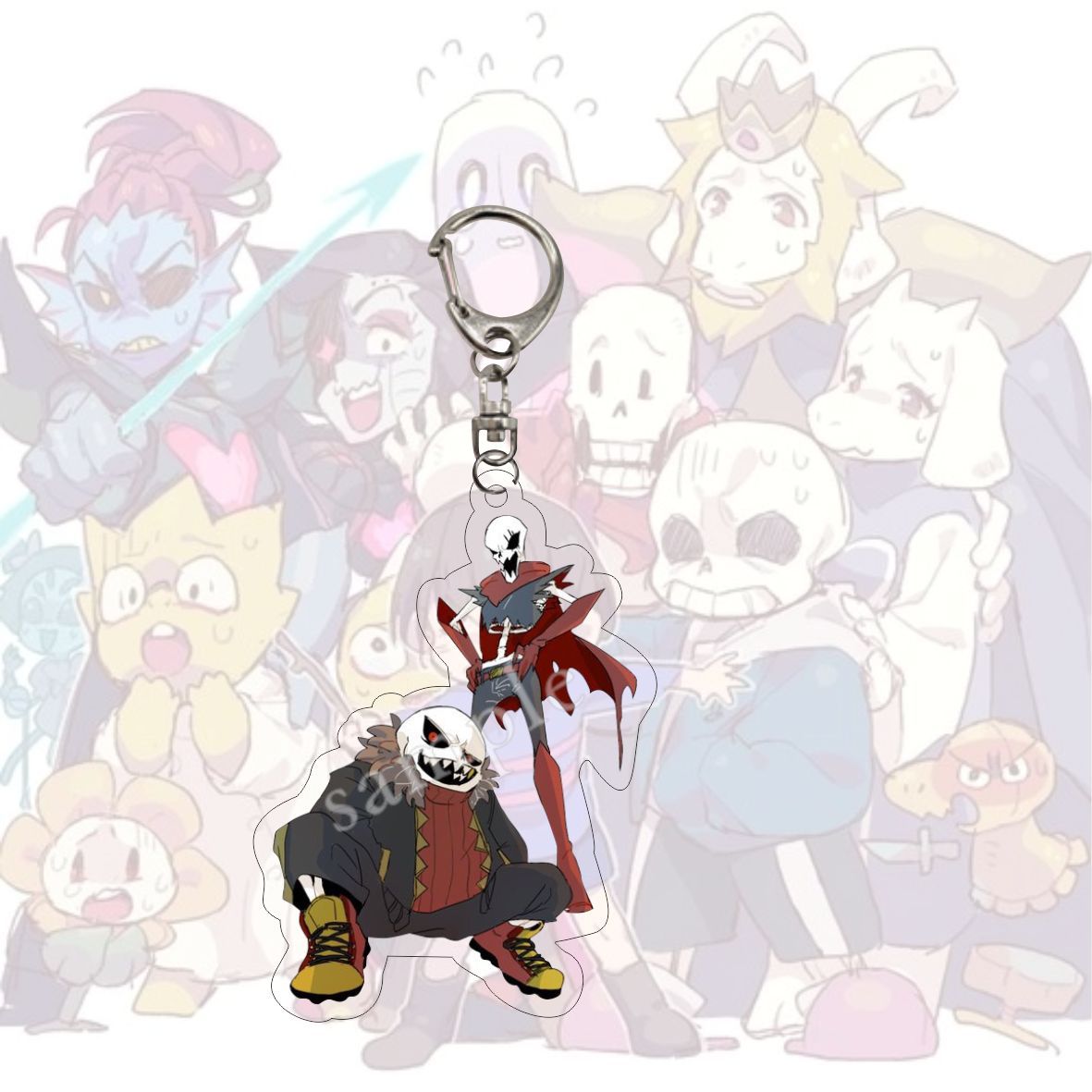 Undertale 'Fell Sans' Keyring Acrylic Keychain