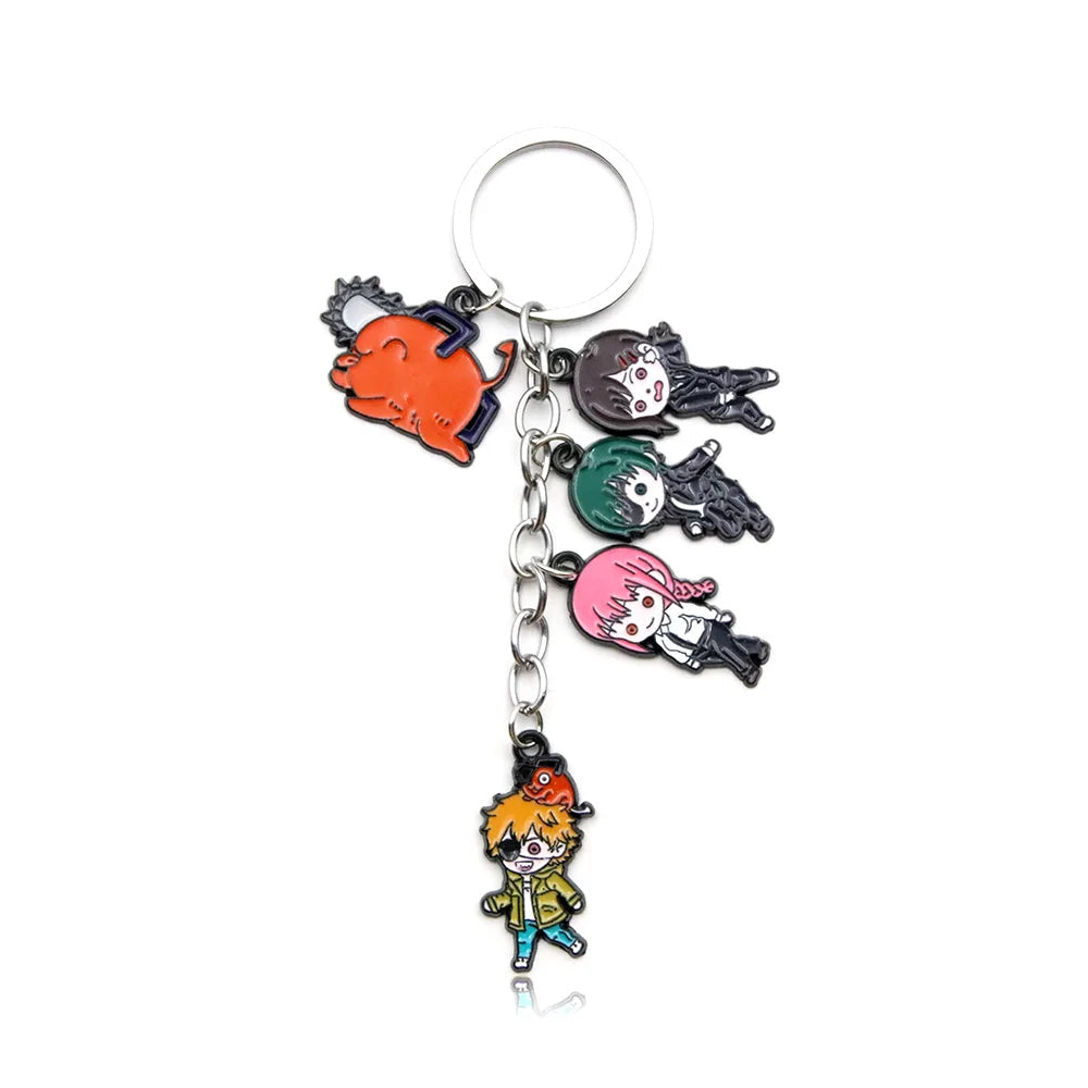 Chainsaw Man 'Pochita x Power' Keyring Metal Keychain
