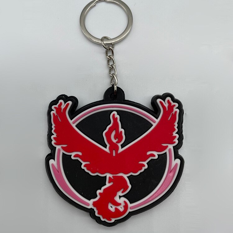 Pokemon 'Moltres Badge' Keyring Rubber Keychain
