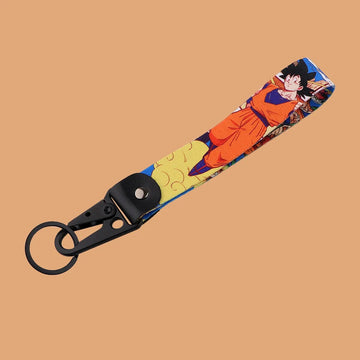 Dragon Ball Z 'Son Goku' Wrist Lanyard Keychain with Keyring Clip
