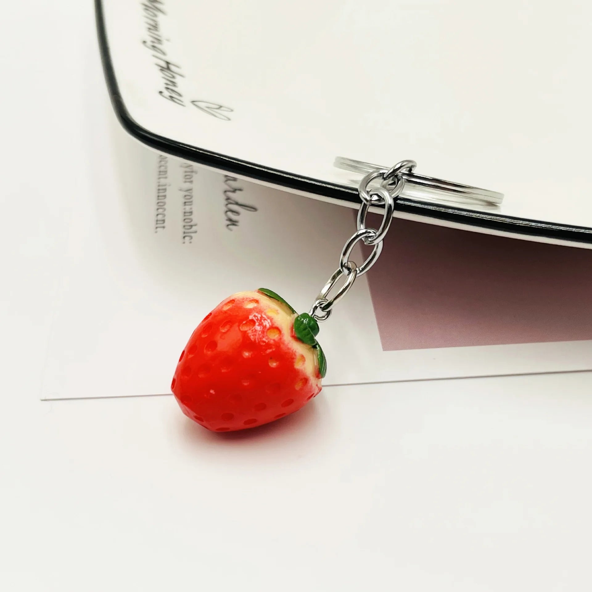 Fruit 'Strawberry' Keyring Resin Keychain