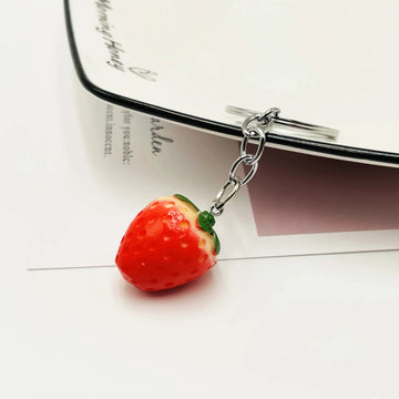 Fruit 'Strawberry' Keyring Resin Keychain