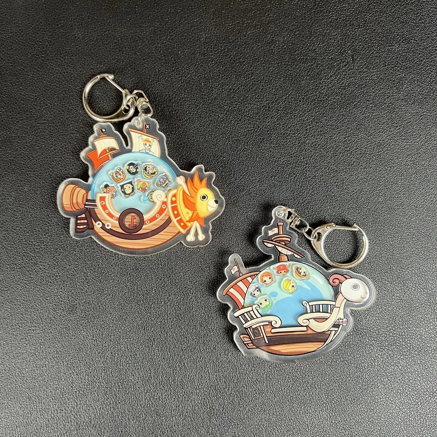 One Piece Thousand Sunny Ship Fun Pirate Shaker Acrylic Keyring Keychain