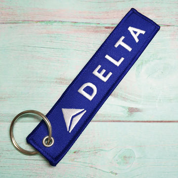 Airlines 'DELTA' Embroidered Keychain