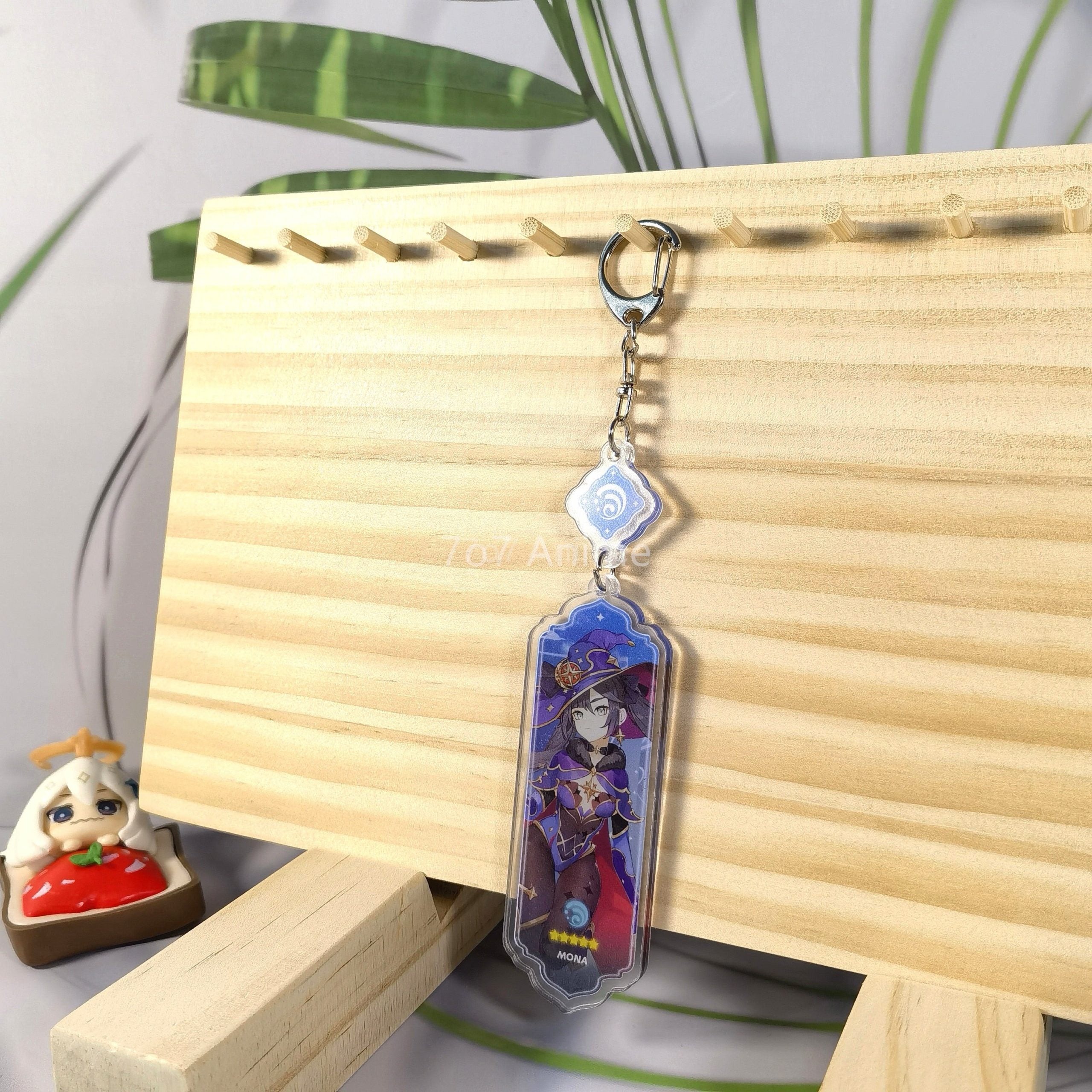 Genshin Impact 'Mona' Keyring Metal Keychain