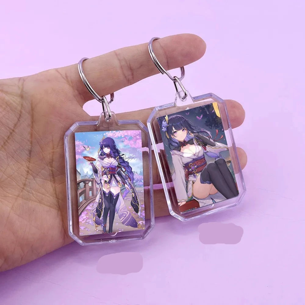 Genshin Impact 'Raiden Shogun' Keyring Plastic Keychain