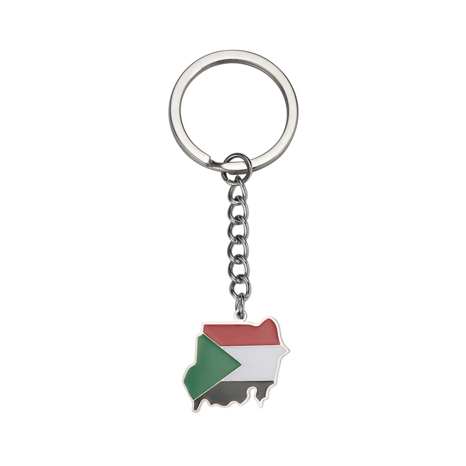 Flag Map 'Sudan' Keyring Metal Keychain