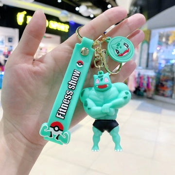 Pokemon 'Muscular | Bulbasaur' Keyring PVC Keychain