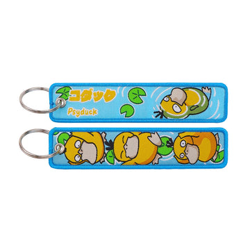Pokemon 'Kawaii Psyduck' Embroidered Keyring Keychain