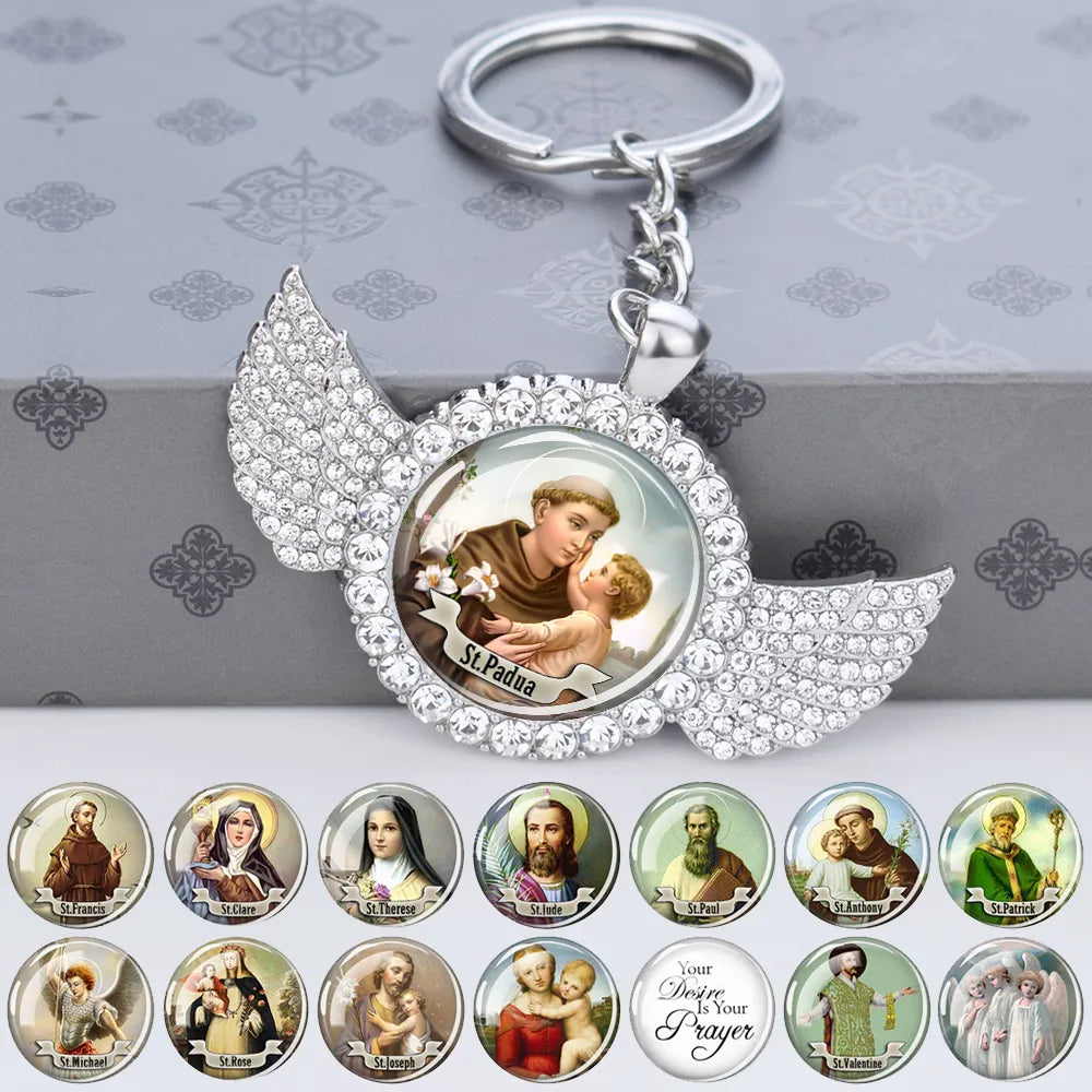 12 Saint 'St. Therese' Keyring Metal Keychain