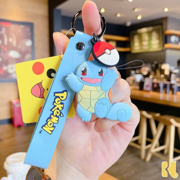 Pokemon 'Happy Squirtle' Keyring PVC Keychain