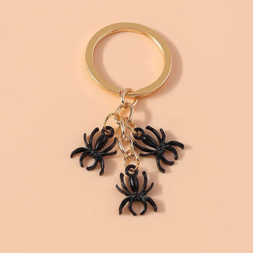 'Black | Spider' Keyring Metal Keychain
