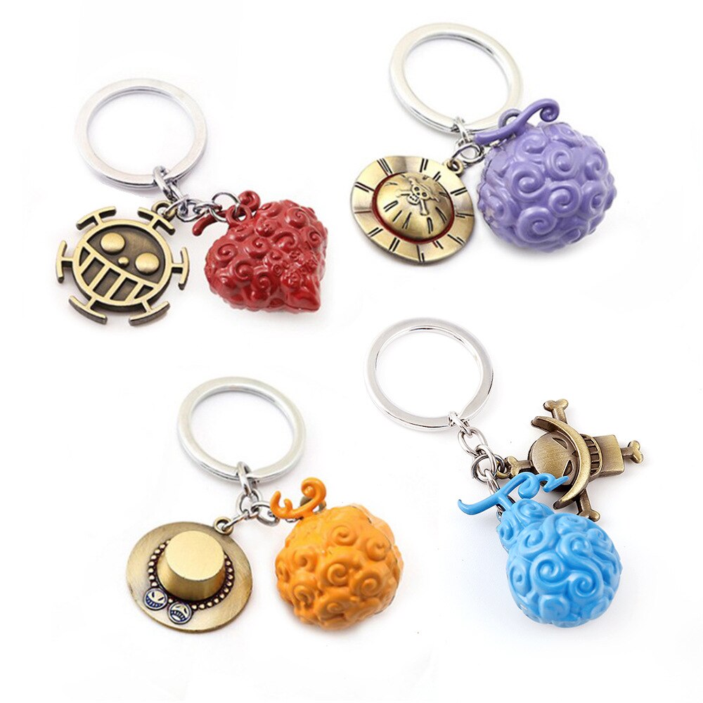 One Piece 'Mera Mera No Mi' Keyring Metal Keychain