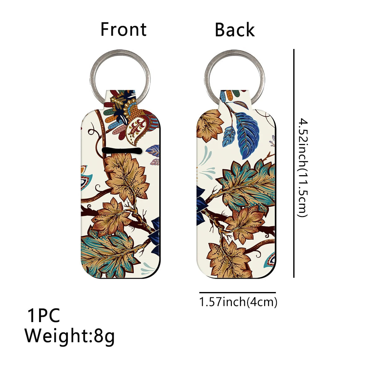 Art of Nature Dried Leaves Lipstick Holder Keychain