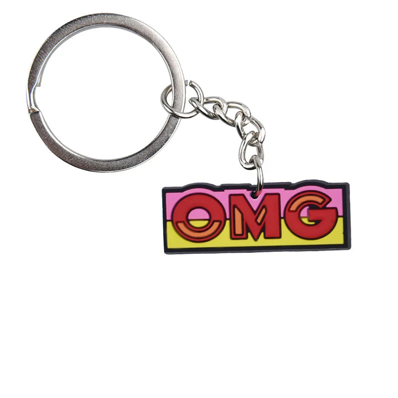 'OMG' Keyring PVC Keychain