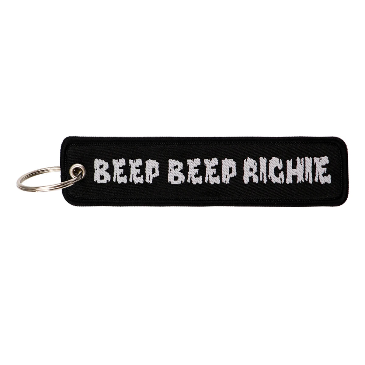'BEEP BEEP RICHIE' Embroidered Metal Keychain