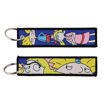 Hey Arnold! 'Helga & Arnold' Embroidered Keychain