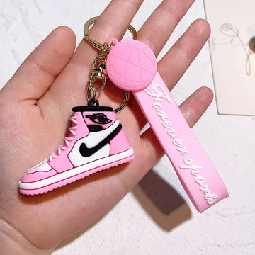 'Pink | Shoes' Keyring PVC Keychain