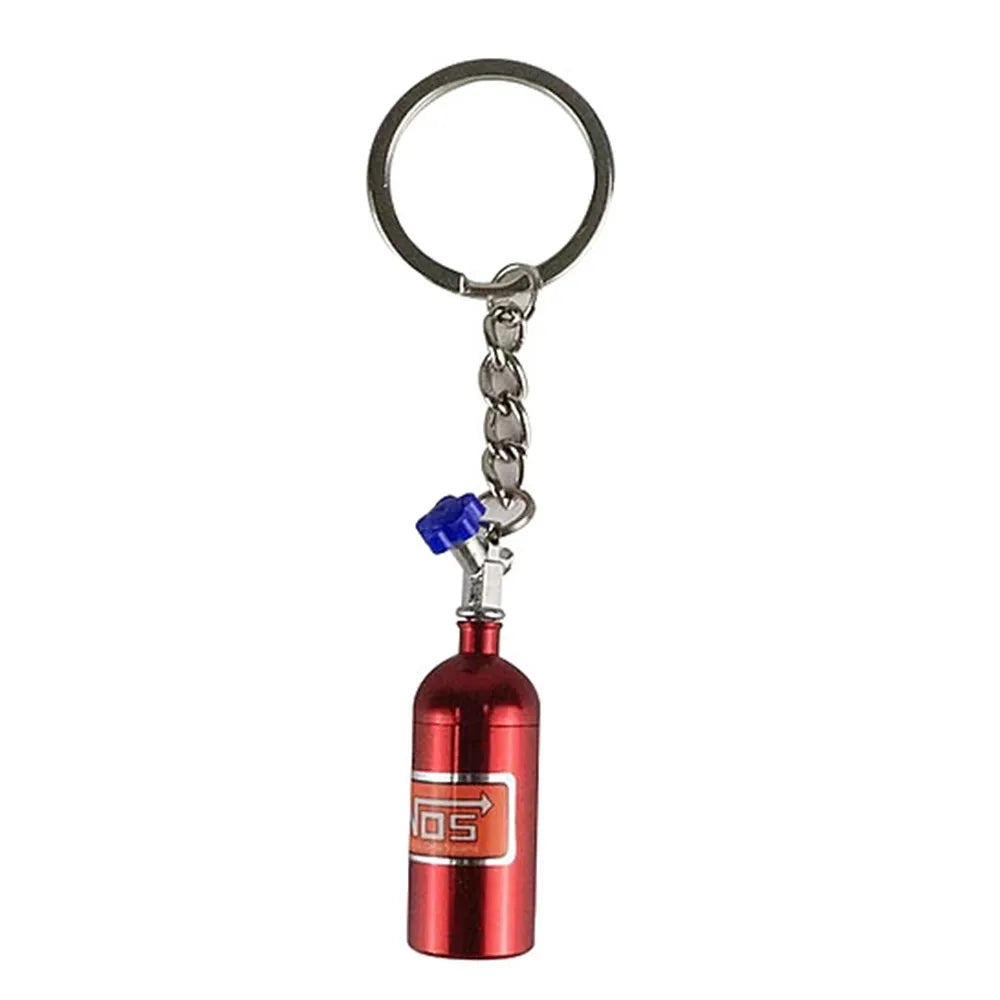 Car 'Turbo Nitrogen Bottle' Keyring Metal Keychain