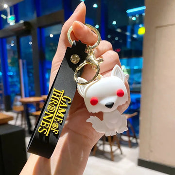 Game of Thrones 'Ghost' Keyring PVC Keychain