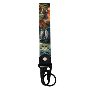 Str Wars 'Yoda' Wrist Lanyard Keyring Clip Keychain