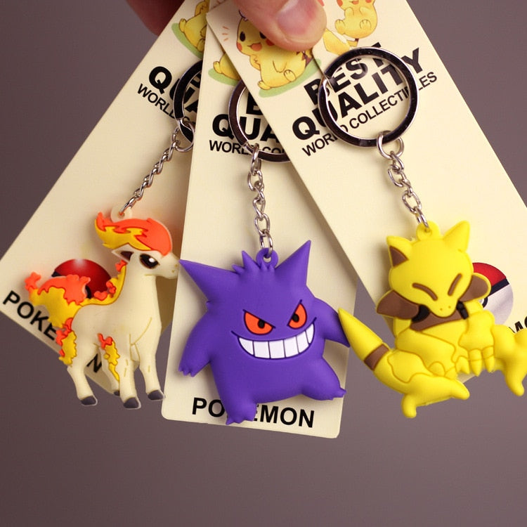 Pokemon 'Abra' Keyring Silicone Keychain