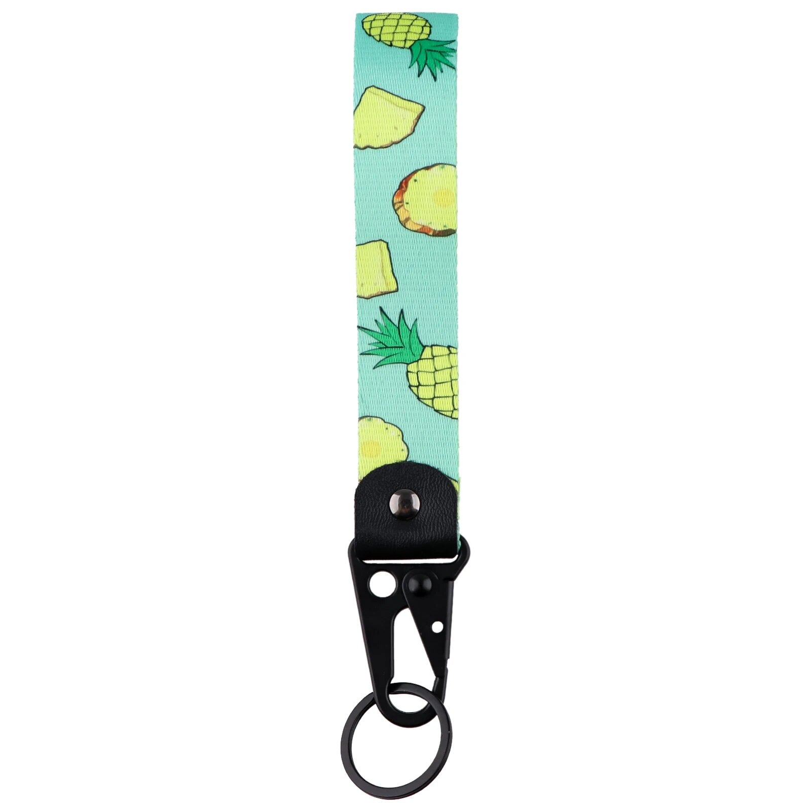 Pineapple Wrist Lanyard Keychain with Keyring Clip