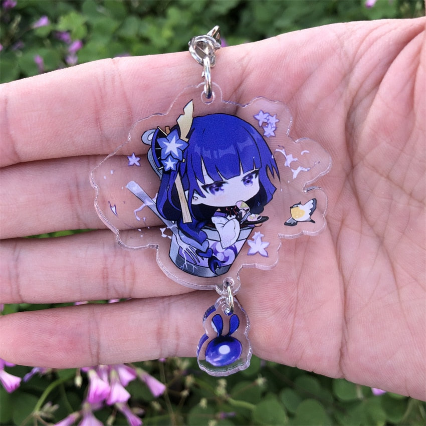 Genshin Impact 'Raiden Shogun' Keyring Plastic Keychain