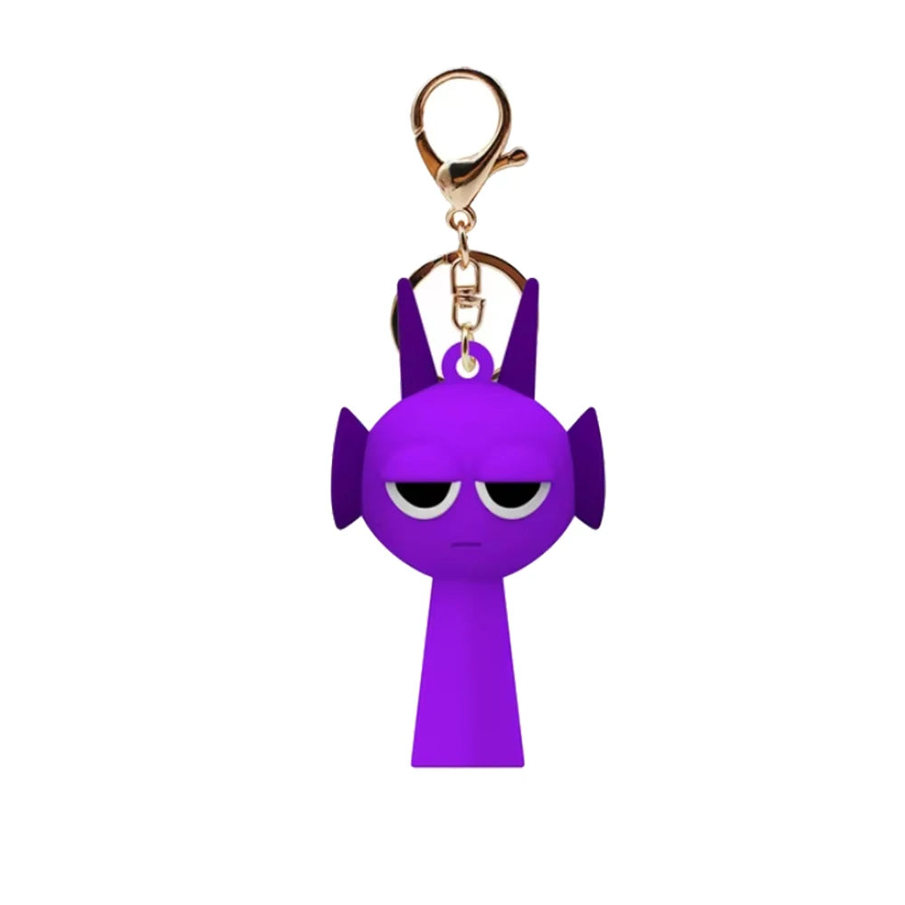 Sprunki 'Durple' Keyring Resin Keychain