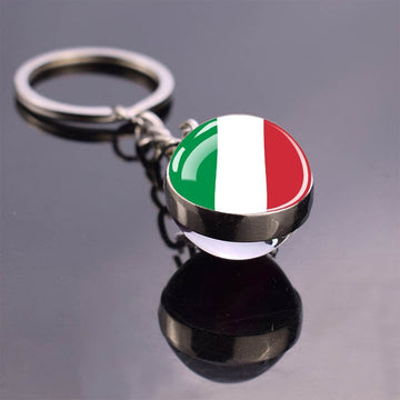 Europe Flag 'Italy' Keyring Metal Keychain