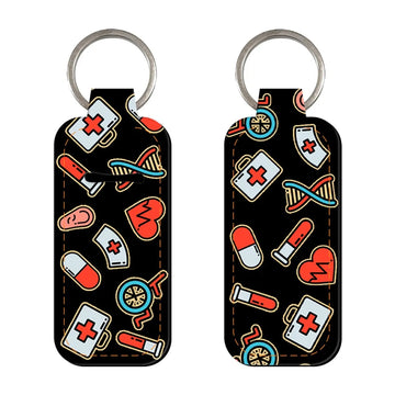 Medical Experiment Lipstick Holder Keychain