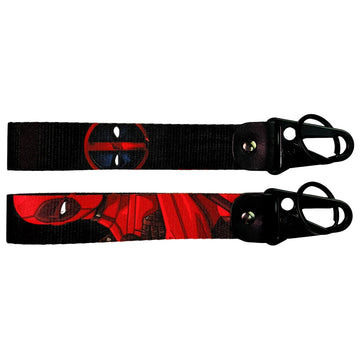 Deadpool Wrist Lanyard Keychain with Keyring Clip