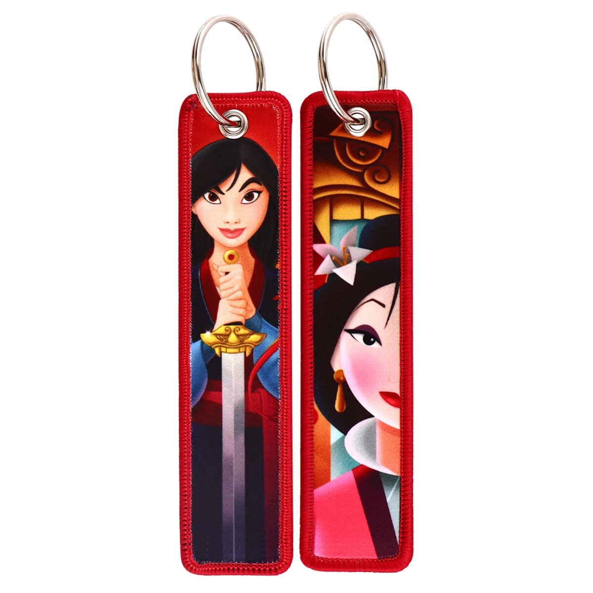 Mulan 'Princess Warrior' Embroidered Keyring Keychain