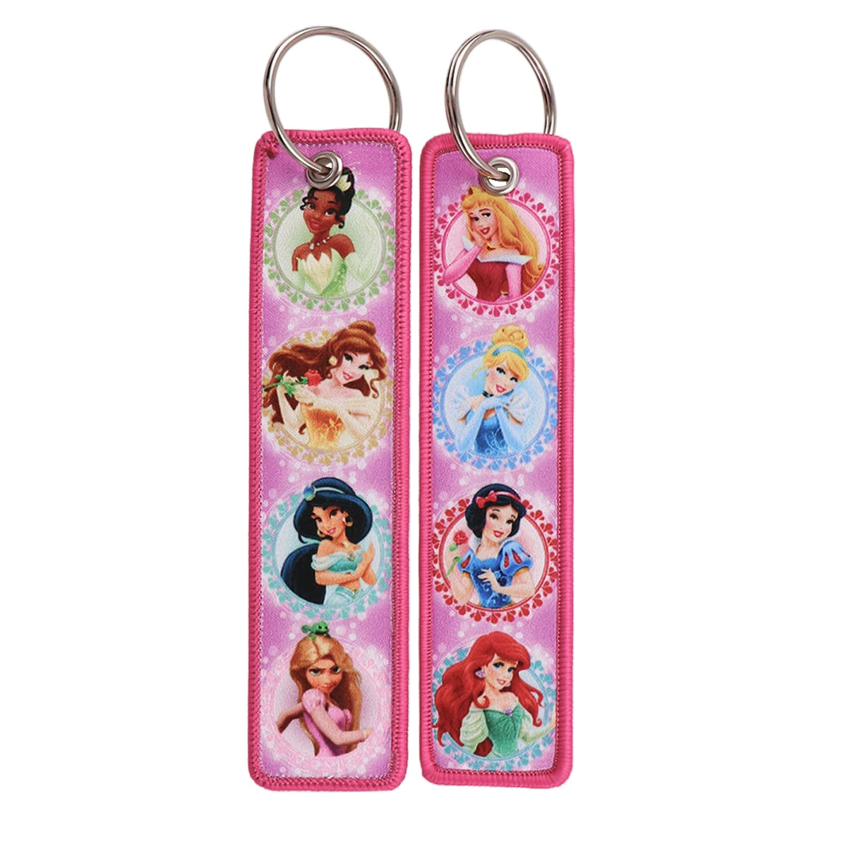 Charming Princesses Embroidered Keyring Keychain