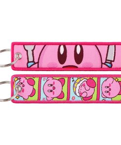 Kirby 'Happy' Embroidered Keychain