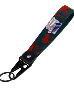 Attack on Titan 'Wings of Freedom' Wrist Lanyard Keychain with Keyring Clip