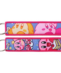 Kirby Embroidered Keychain